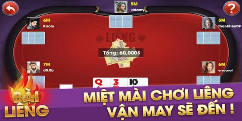 Trình tự chơi game bài Liêng trong một ván cược